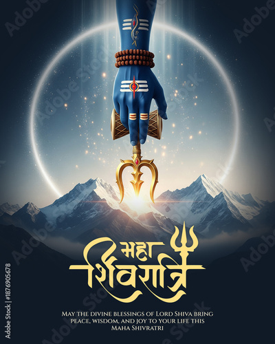 Maha Shivratri Digital Poster | Lord Shiva Creative Devotional Artwork