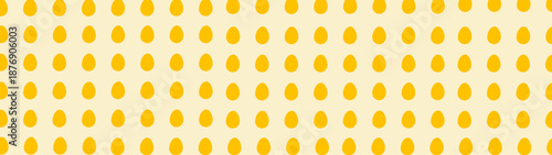 Colourful easter banner with 
eggs. Cute dotted wallpaper for Easter wrapping paper, Vector