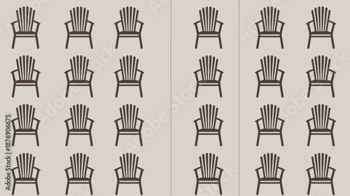 Modern minimalist Adirondack chair pattern for design and furniture inspiration