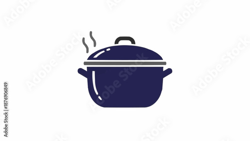 Dark Blue Dutch Oven Pot.