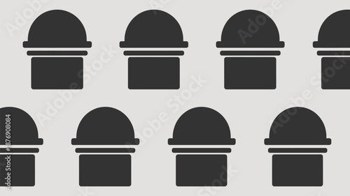 Set of cloche serving dishes in modern elegant presentation