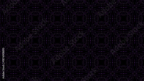 The brilliant purple pattern changes against a dark background. Abstract animated background.