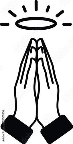 Hands in Prayer with Sunlight Symbolizing Hope and Faith