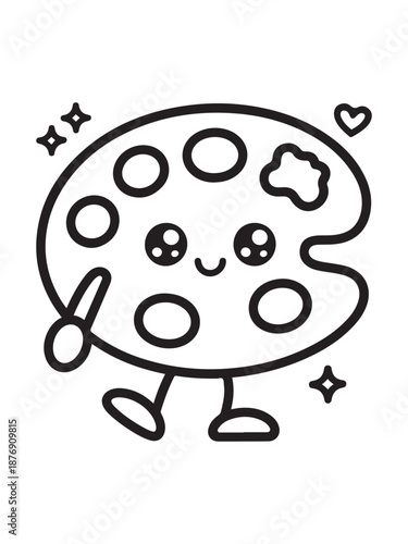 Wallpaper Mural Super cute Stationery School with a bold and easy coloring book for kids. Torontodigital.ca