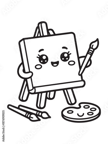 Wallpaper Mural Super cute Stationery School with a bold and easy coloring book for kids. Torontodigital.ca