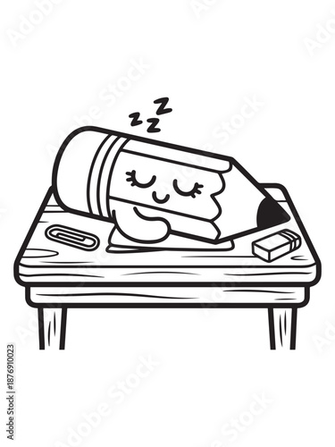 Wallpaper Mural Super cute Stationery School with a bold and easy coloring book for kids. Torontodigital.ca