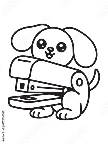 Wallpaper Mural Super cute Stationery School with a bold and easy coloring book for kids. Torontodigital.ca