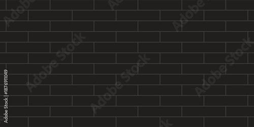 Modern black brick wall and black brick wall texture background for painted stone tile blocks. brick wall background.eps 10