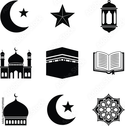 Islamic Symbols Collection for Cultural and Religious Designs