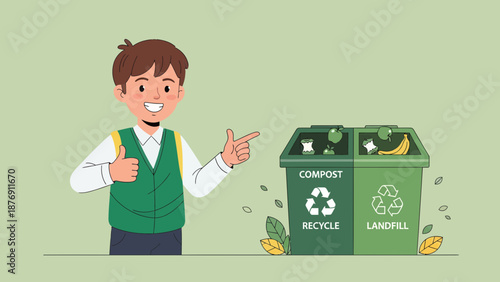 Youngster Guides On The Importance Of Waste Sorting For A Cleaner Planet