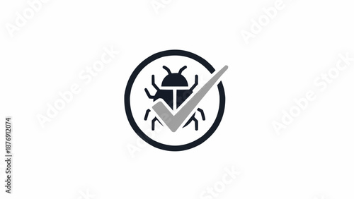 Bug Check Icon Security Symbol.