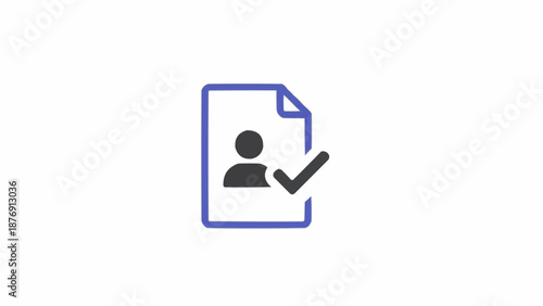 Person Profile Verification Document Icon.