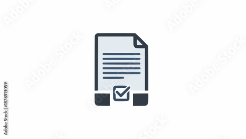 Document with checkmark on paper.