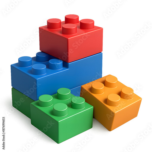 building blocks isolated on white