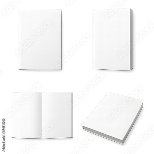 blank notebook isolated on white
