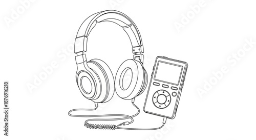 Headphones and Portable Music Player Device.