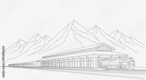 Detailed Architectural Drawing of Modern Building.