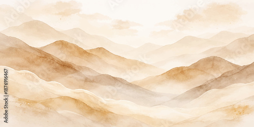 Vintage grunge background featuring aged brown parchment texture with wrinkled clouds and a torn antique paper surface design