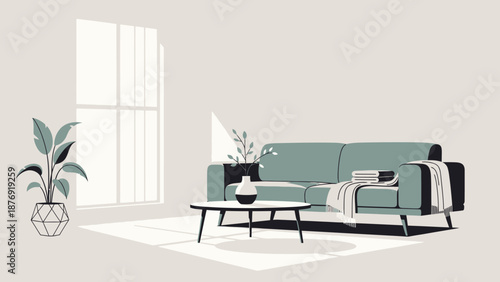 Modern Minimalist Living Room Furniture Sofa.