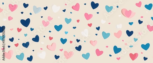 Wallpaper Mural valentines abstract background with soft hearts Torontodigital.ca