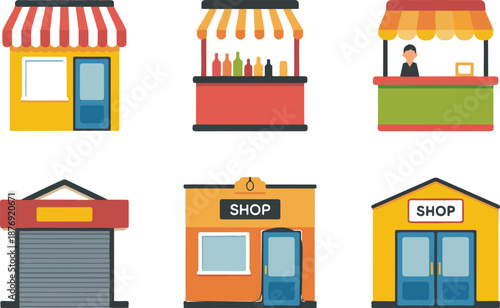 shop window with colorful clothes