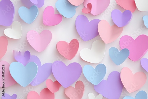 Wallpaper Mural valentines abstract background with soft hearts Torontodigital.ca