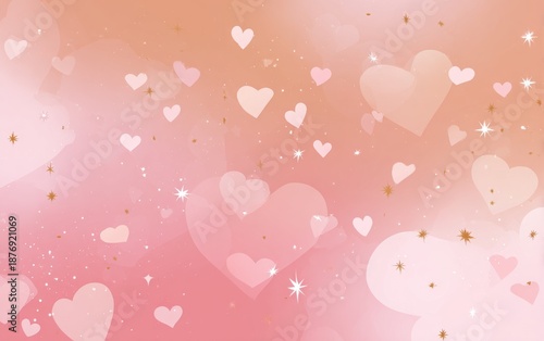 Wallpaper Mural valentines abstract background with soft hearts Torontodigital.ca