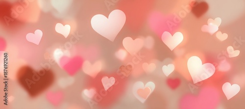 Wallpaper Mural valentines abstract background with soft hearts Torontodigital.ca
