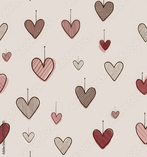 Wallpaper Mural valentines abstract background with soft hearts Torontodigital.ca