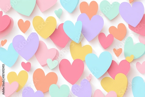 Wallpaper Mural valentines abstract background with soft hearts Torontodigital.ca