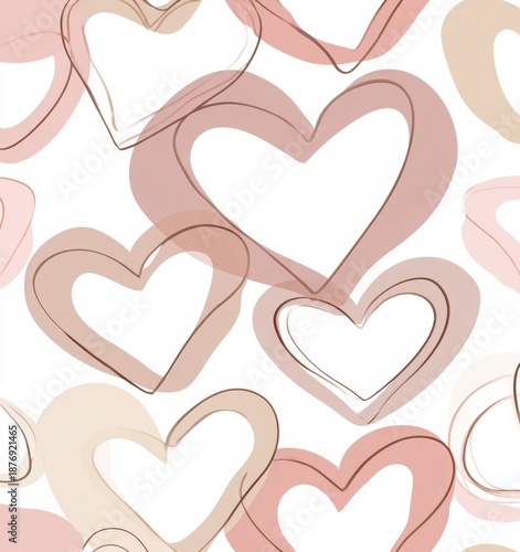 Wallpaper Mural valentines abstract background with soft hearts Torontodigital.ca