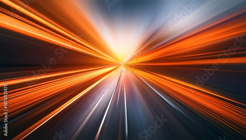 Abstract Motion Blur With Vibrant Orange Streaks
