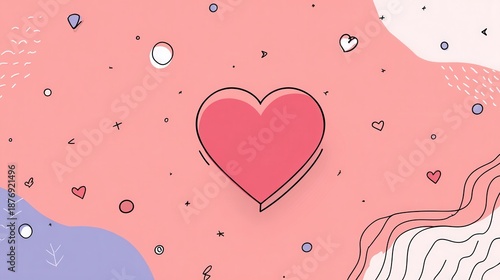 Wallpaper Mural valentines abstract background with soft hearts Torontodigital.ca