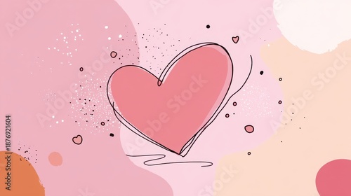 Wallpaper Mural valentines abstract background with soft hearts Torontodigital.ca