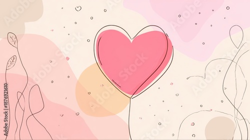 Wallpaper Mural valentines abstract background with soft hearts Torontodigital.ca