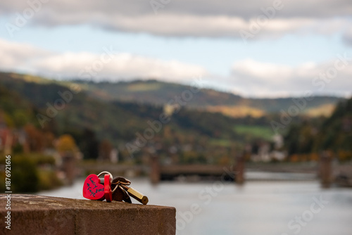 Liebesschlösser auf der Alten Brücke Heidelberg