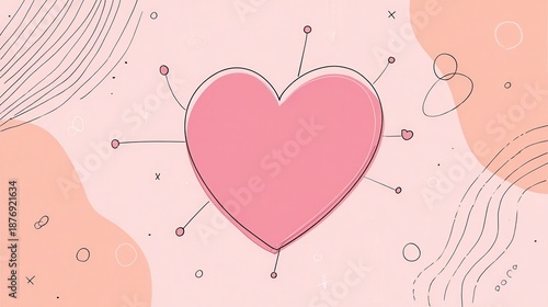 Wallpaper Mural valentines abstract background with soft hearts Torontodigital.ca