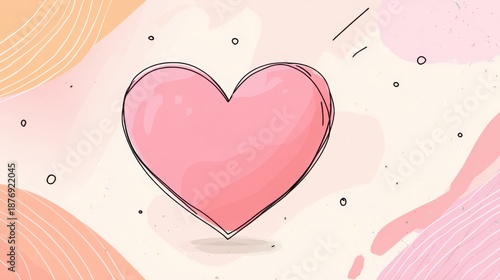 Wallpaper Mural valentines abstract background with soft hearts Torontodigital.ca