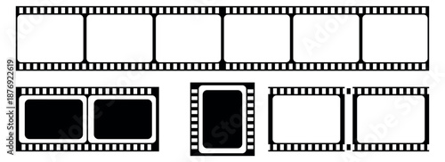 Vintage Film Strip Frame Template for Cinema, Photography and Video Presentation