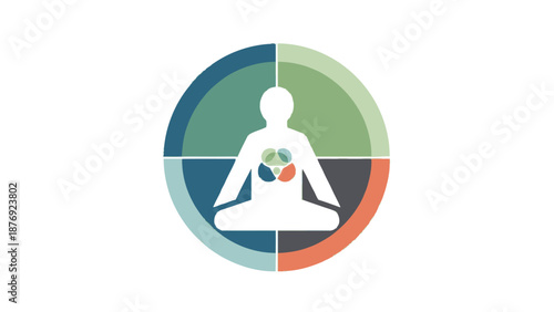 Person Meditating in Lotus Position Icon.