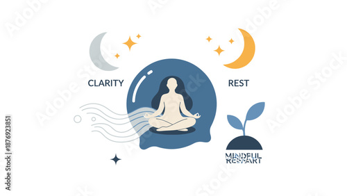 Woman Meditating in Serene Lotus Position.