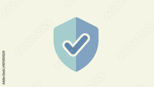Shield Icon with Checkmark Security Symbol.