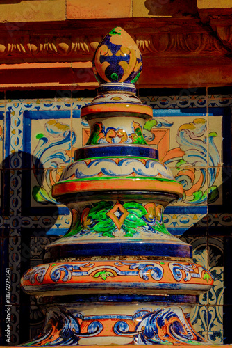 Vibrant details of Plaza de...