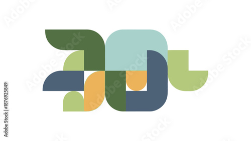 Abstract Colorful Logo Design Elements.