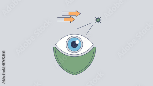 Blue Eye with Pupil and Iris Detail.