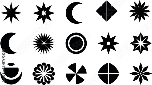 Shape geometric symbol collection Vector