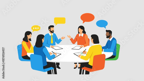 Diverse Group of Professionals in a Meeting.