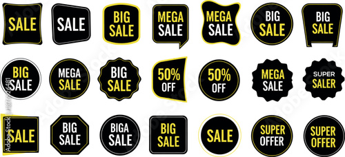 Sale tag collection for promotions Vector