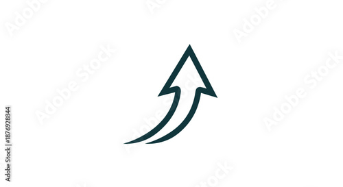 Upward Arrow Symbolizing Growth Innovation and Positive Momentum on a White Background