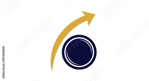 Upward Arrow Symbolizing Growth and Development in Business, Ready for Success